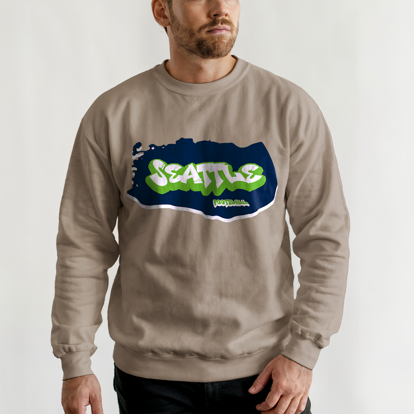 Seattle Football Graffiti Crewneck