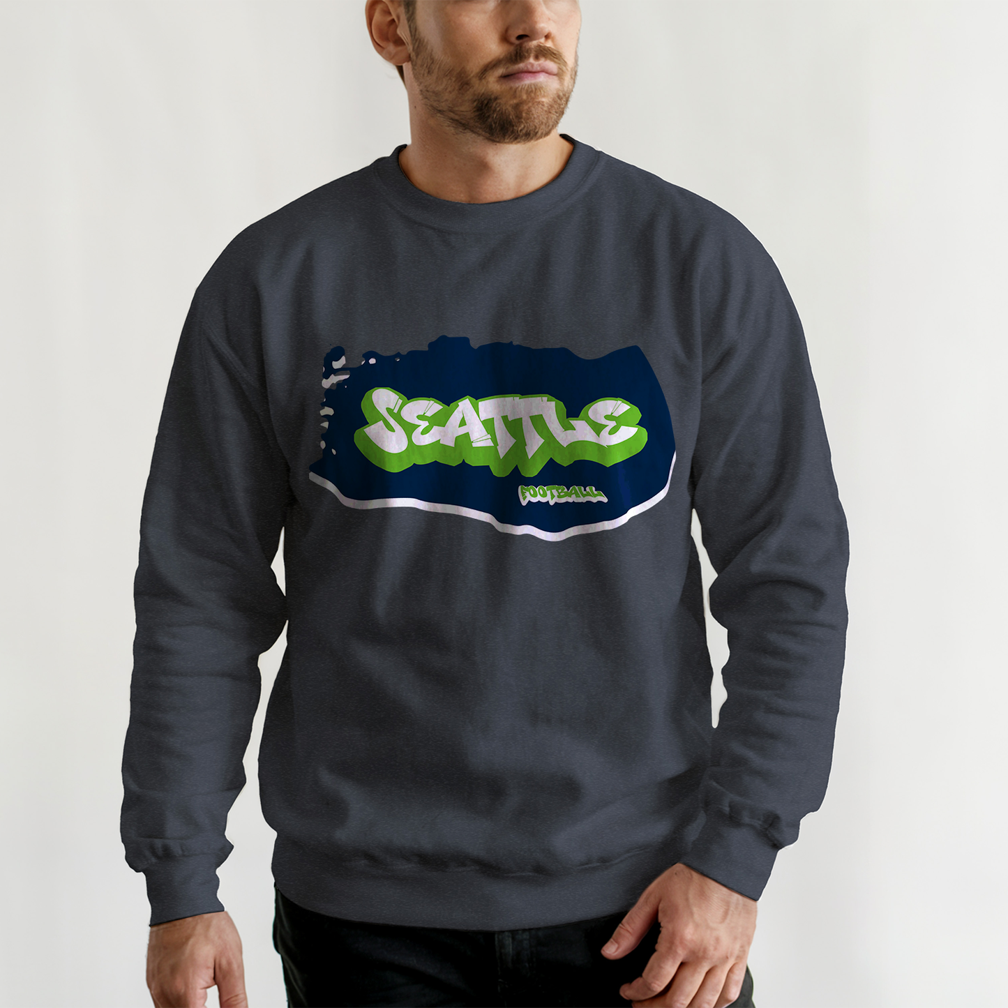 Seattle Football Graffiti Crewneck