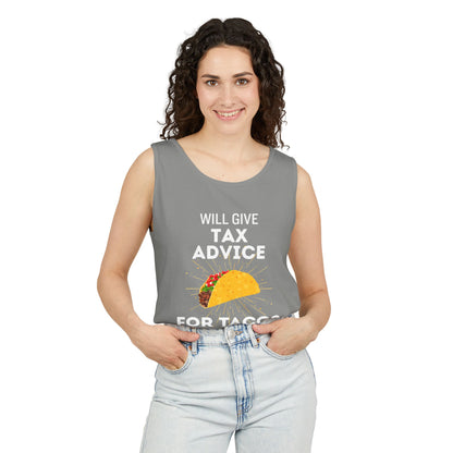 Will Give Tax Advice for Tacos Tank